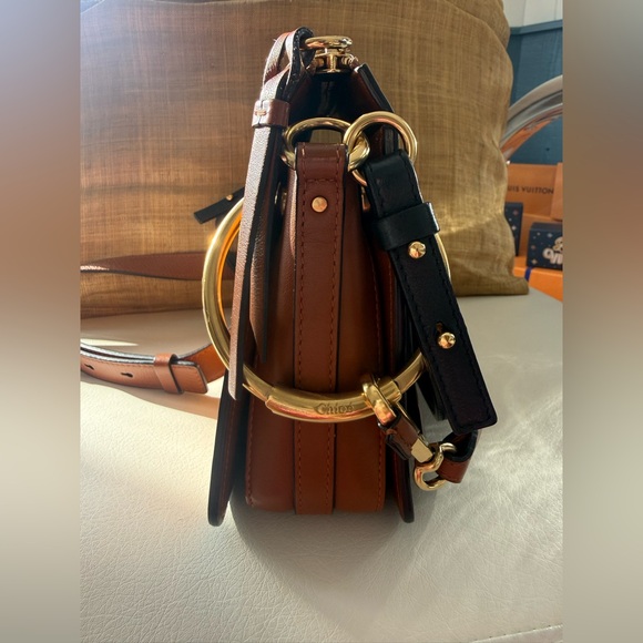 Chloé Roy Patent Leather Shoulder Bag in Caramel - Picture 6 of 10